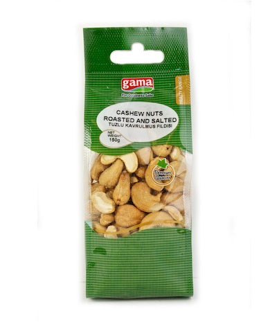Gama Kavrulmuş Tuzlu Kaju Fıstığı 150G