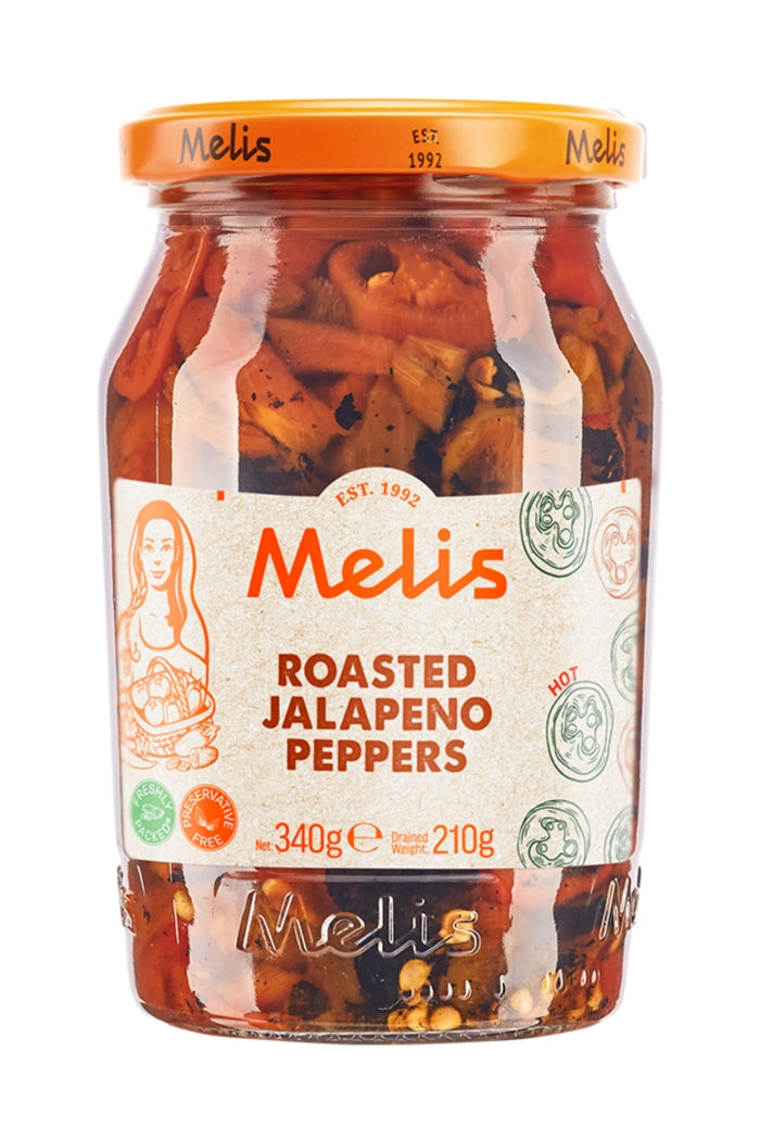 Melis Pickled Roasted Jalapeno Peppers 340G