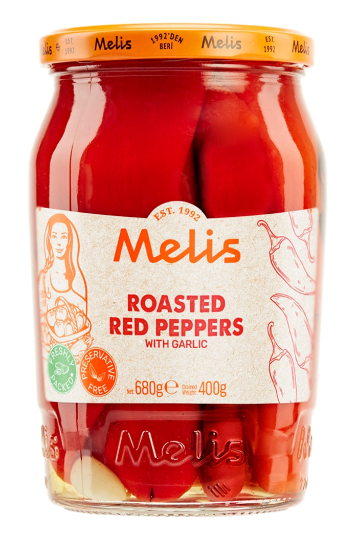 Melis Pickled Roasted Red Peppers 680G