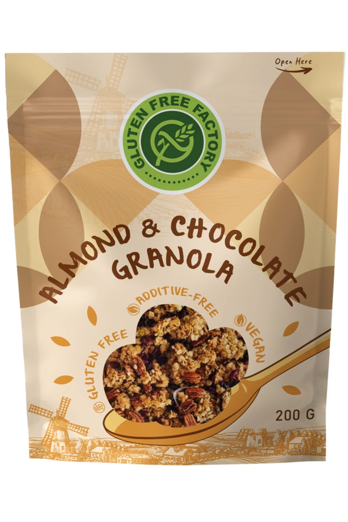 Gluten Free Factory Almond & Chocolate Buckwheat Granola 200G