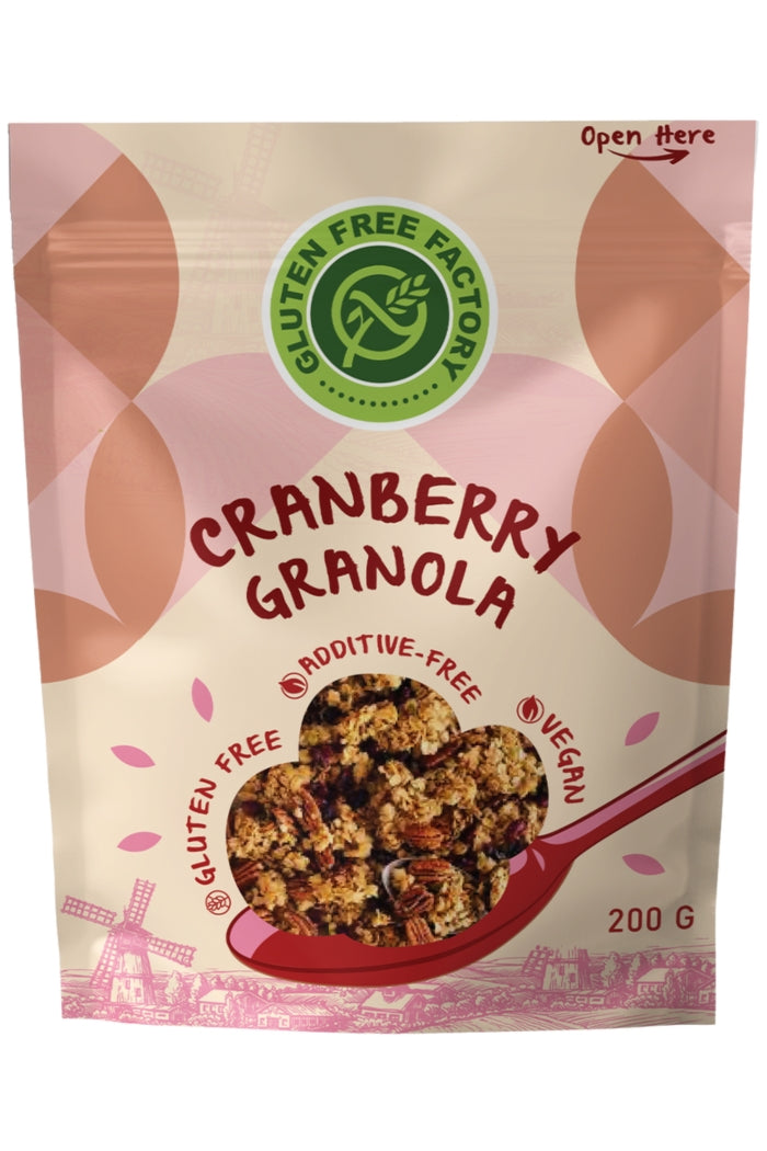 Gluten Free Factory Cranberry Buckwheat Granola 200G