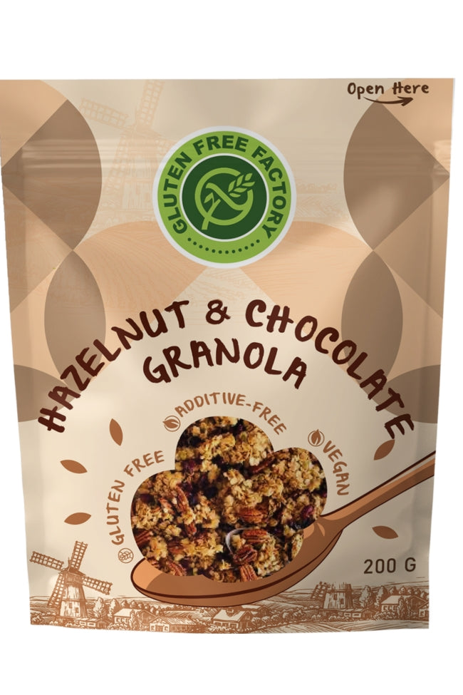 Gluten Free Factory Hazelnut & Chocolate Buckwheat Granola 200G