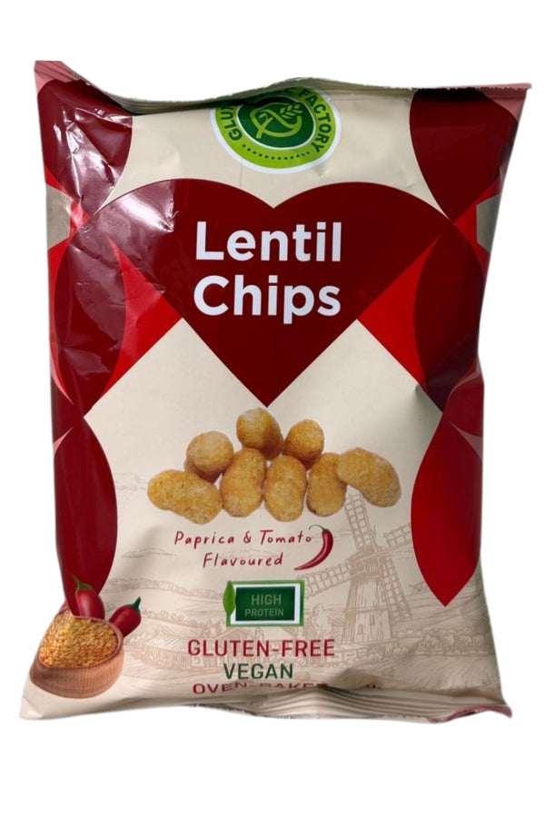 Gluten Free Factory Hot Pepper and Tomato Lentil Chips 60G