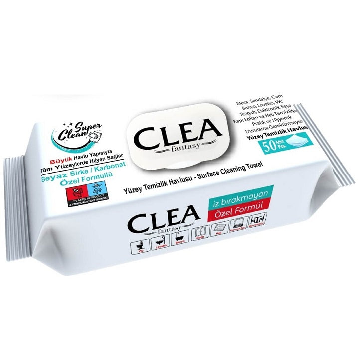 Clea Surface Cleaning Wipes 50 Sheets