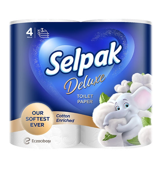 Selpak Deluxe Toilet Tissue 4 Rolls
