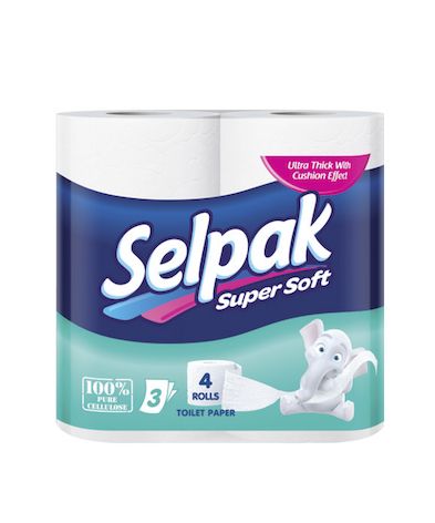 Selpak Super Soft Toilet Tissue 4 Rolls