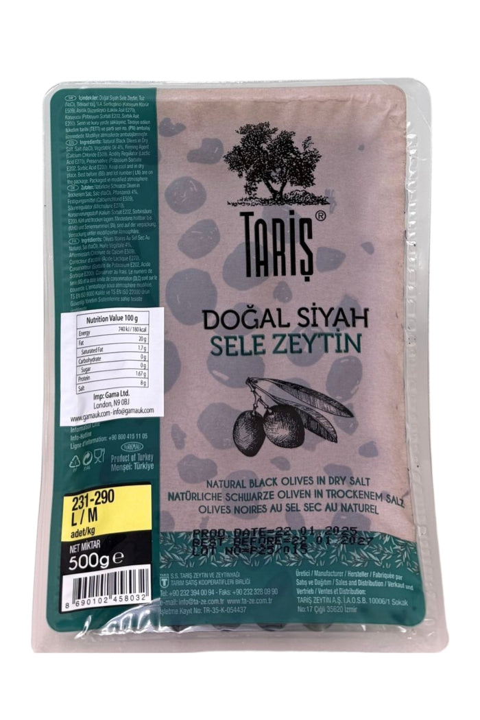 Taris Gemlik Black Olives 500G