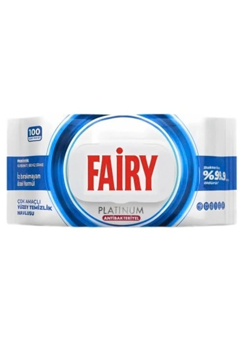 Fairy Platinum Anti-Bacterial Wipes 100 Sheets