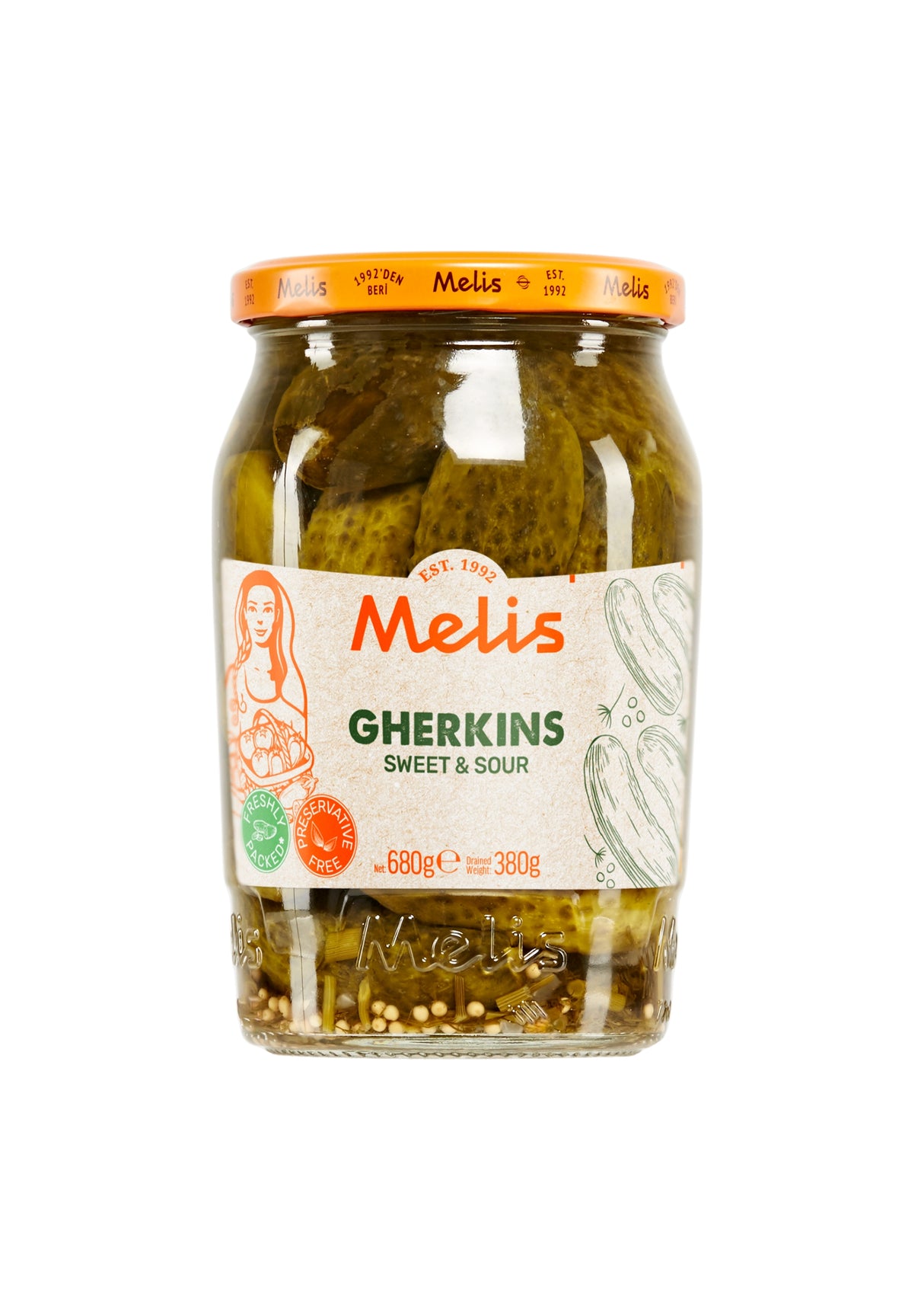 Melis Sweet&Sour Ghrekins 680G