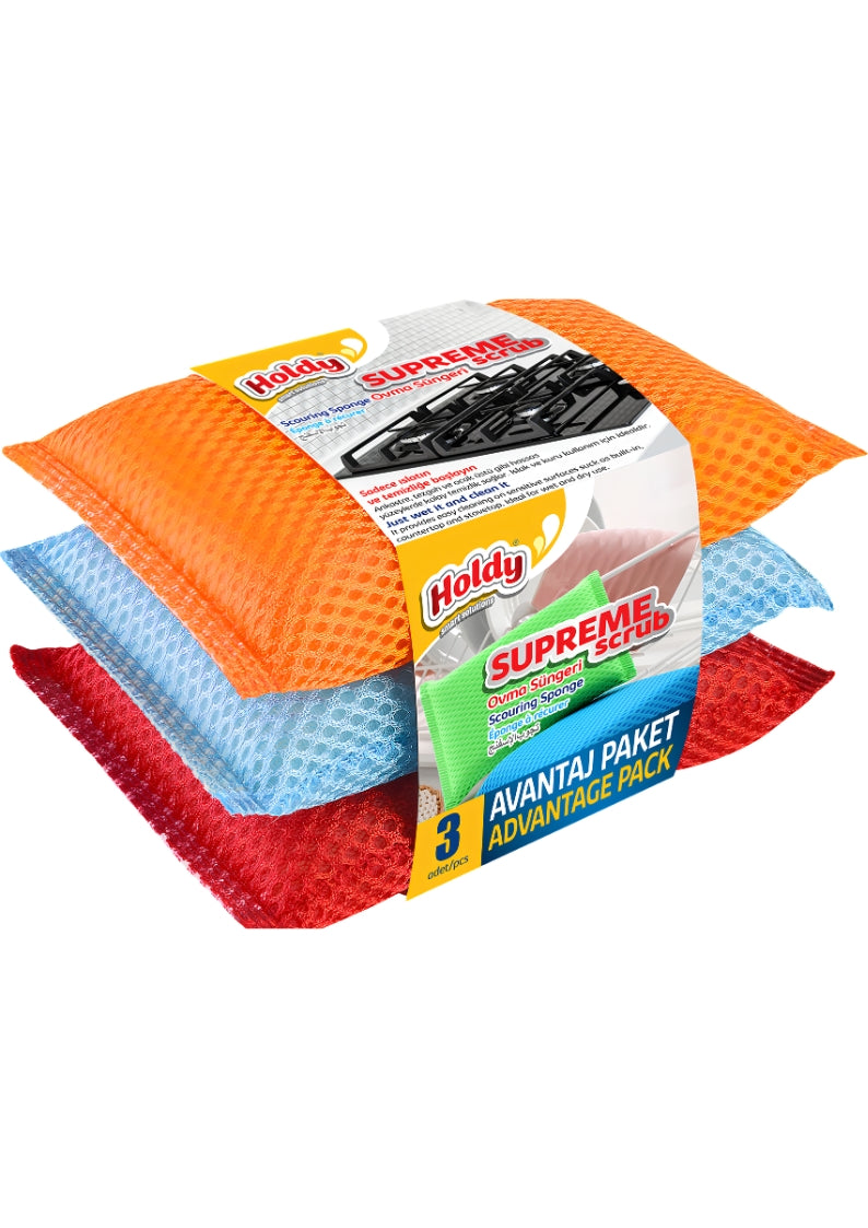Holdy Supreme Scrub Scouring Sponge 3pcs