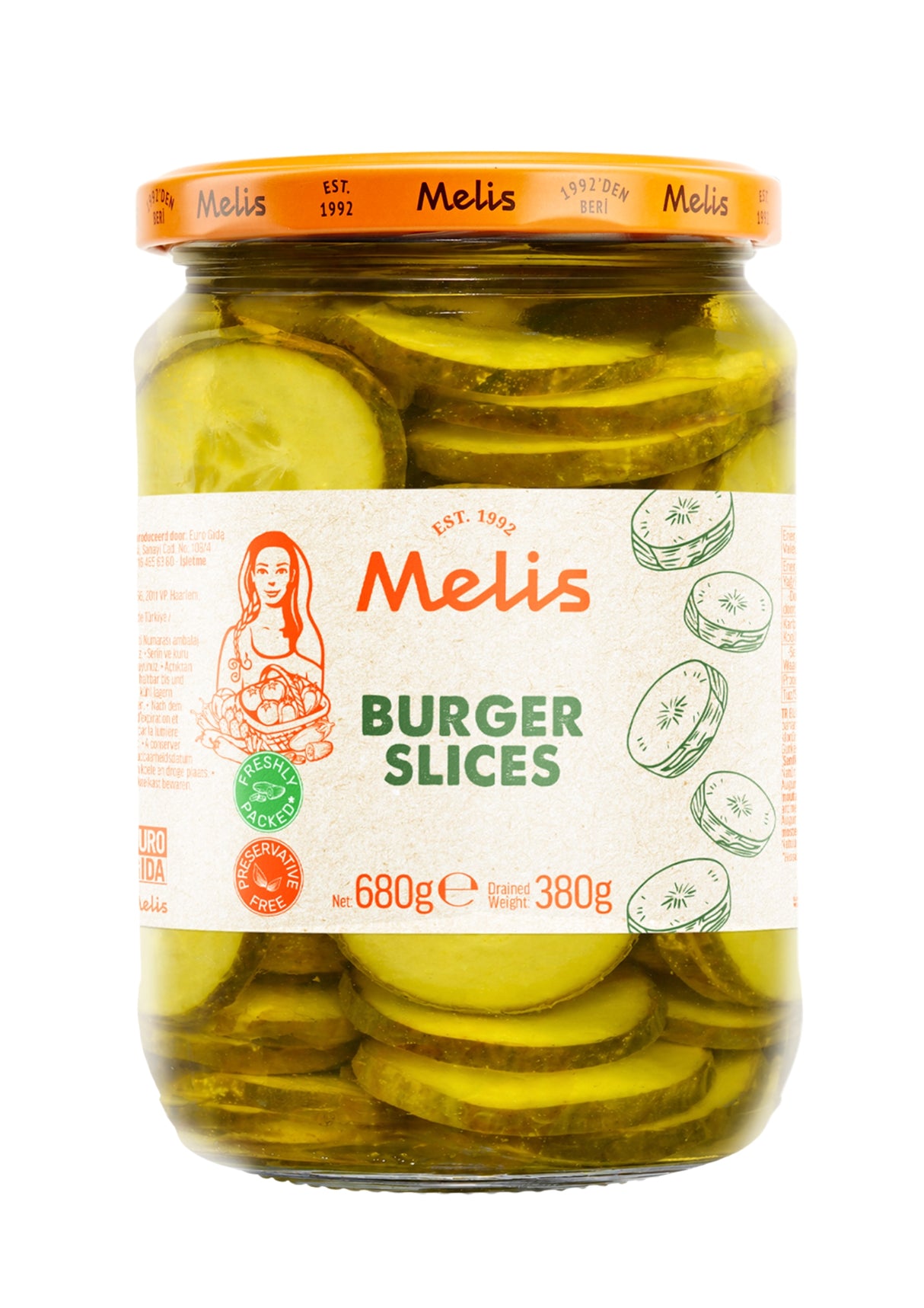 Melis Burger Slices 580g