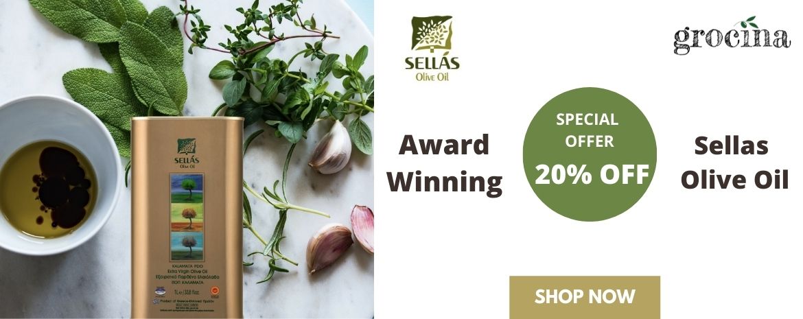 Award Winning Sellas Olive Oil 20% Off Discount