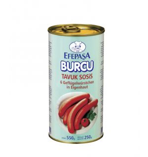 BURCU CHICKEN SAUSAGES 550g 
Efepasa Burcu Chicken Sausages 550gr
          