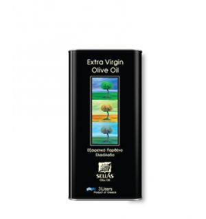 SELLAS EXTRA VIRGIN OLIVE OIL 3LT (TIN) Olive Oil Tin 3lt