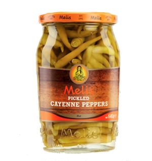 MELIS PICKLED HOT CAYENNE PEPPERS 720ml